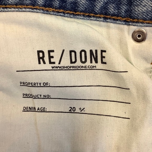 NEW! RE/DONE Size 26 70s High Rise Skinny Boot Cut Opal Indigo Jeans $315 I9-14 - Picture 8 of 10